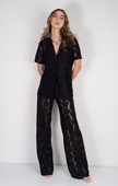 Conjunto Encaje Stretch con Flores