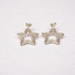 Star-shaped earrings on a white background