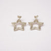 Star-shaped earrings on a white background