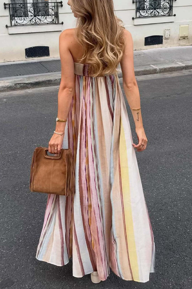 Amalfi Stripe Maxi Dress