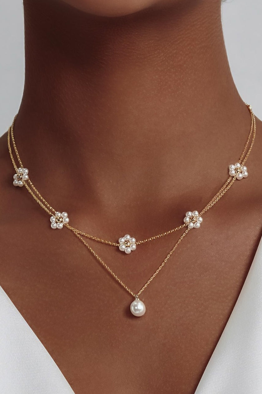 Flower & Pearls Necklace