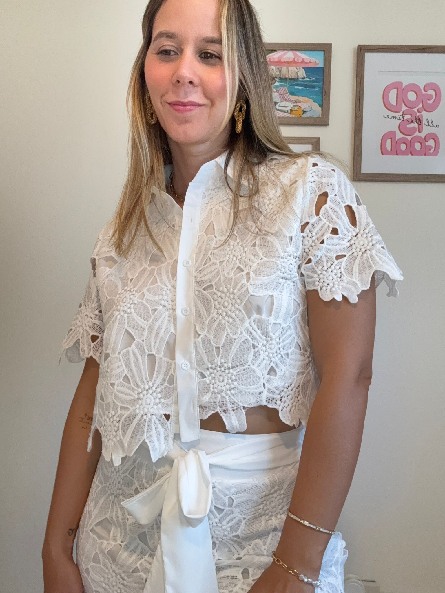 Floral Lace Two-piece Set