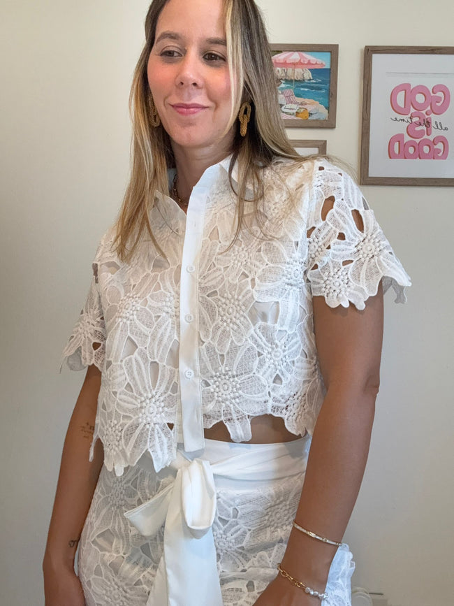 Floral Lace Two-piece Set